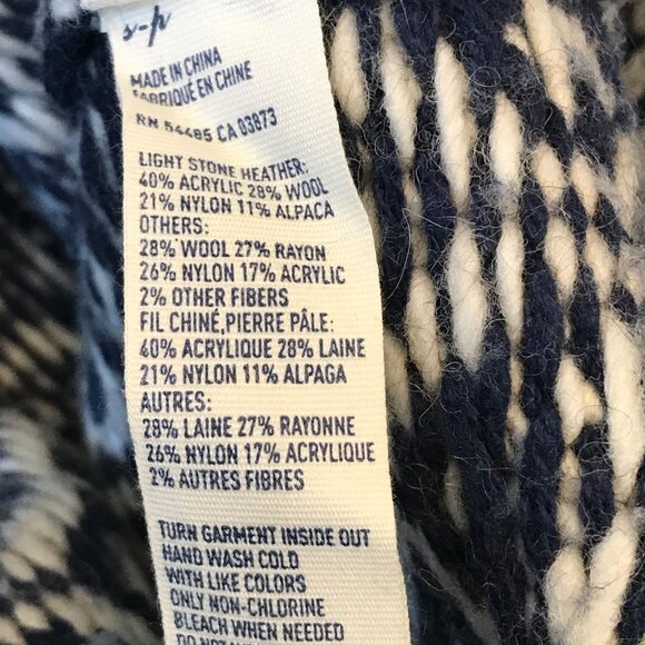 American Eagle sweater women's size S wool crochet fisherman coastal nautical - Picture 5 of 8
